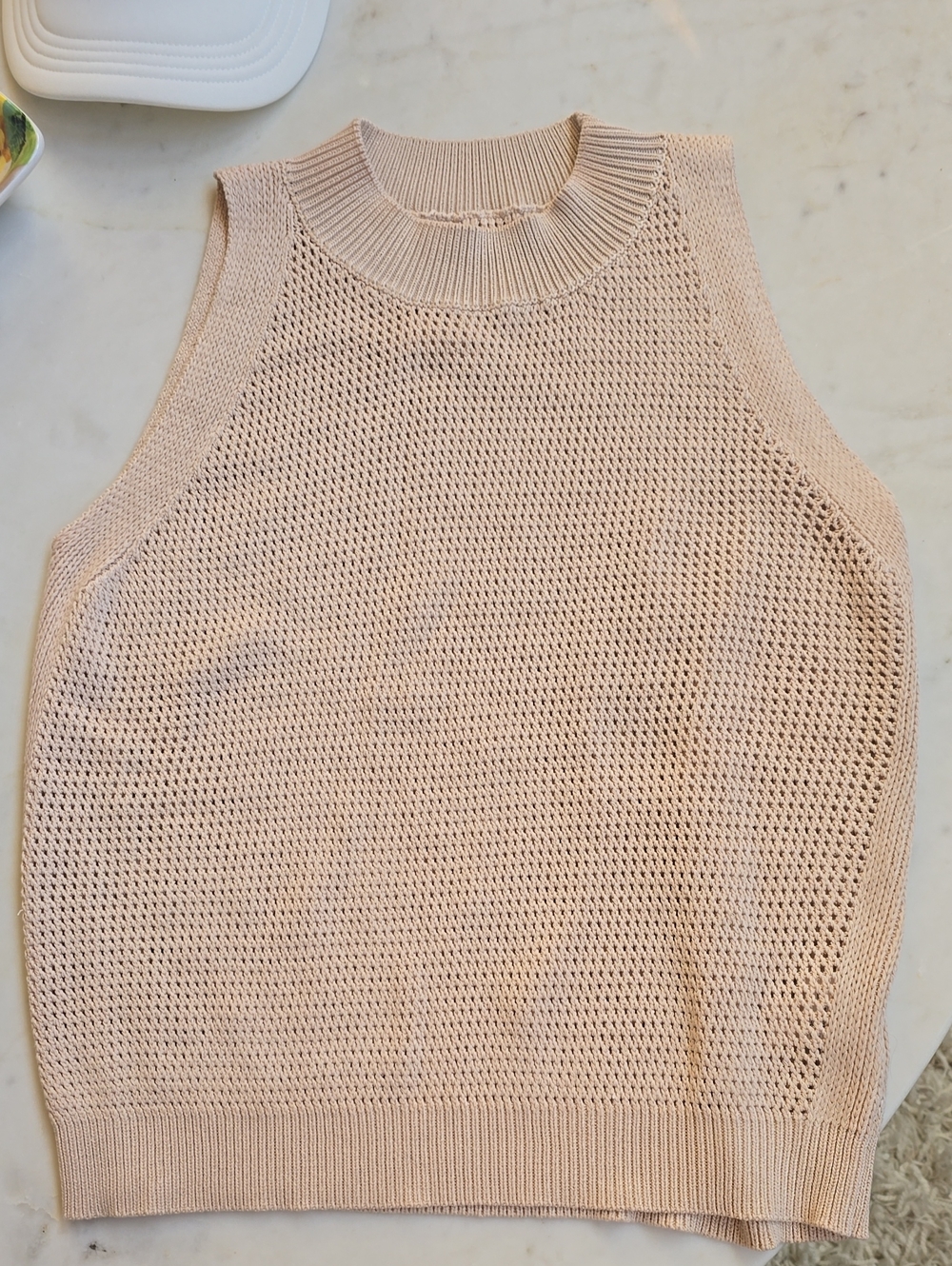 NWT Commense Cream Open Knit Sweater Vest Size Medium - Picture 8 of 14